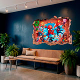 Adesivi per Bambini: Foro nel Muro Supereroi Marvel 7