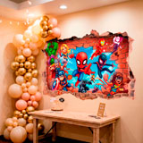 Adesivi per Bambini: Foro nel Muro Supereroi Marvel 9