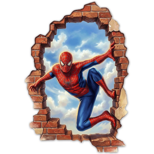 Adesivi per Bambini: Sfonda Muro Verticale Spider-Man