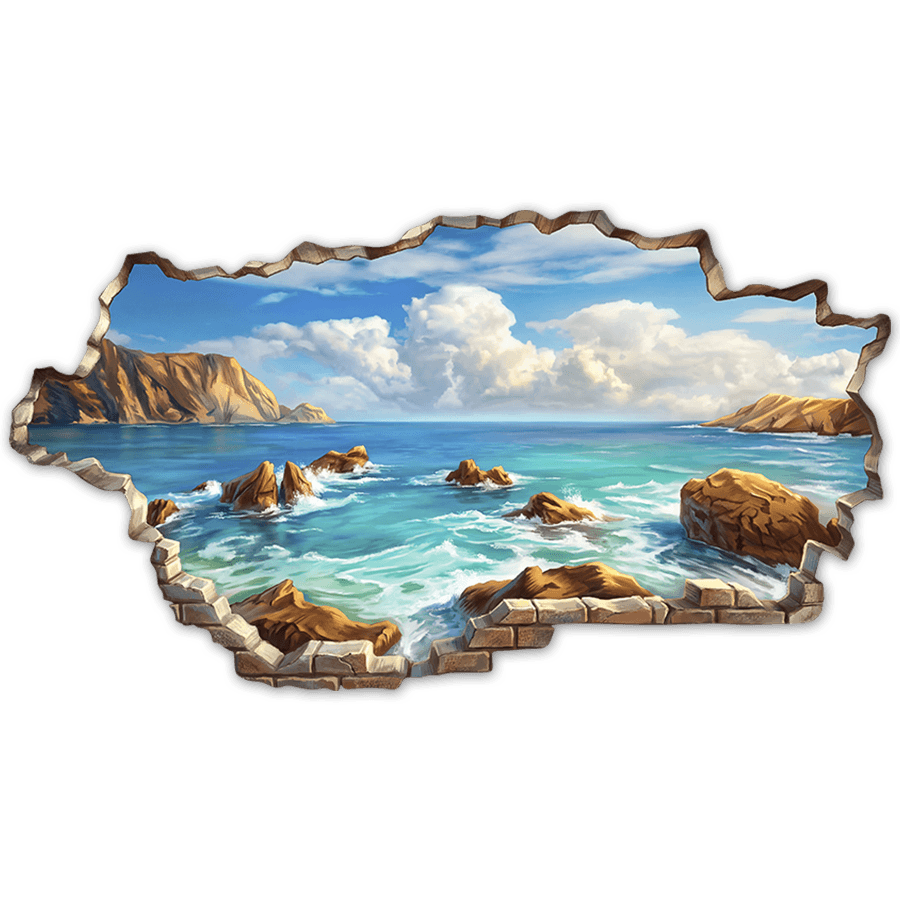 Adesivi Murali: Parete Rotta Costa Selvaggia