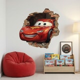 Adesivi per Bambini: Buco nel Muro Saetta McQueen Pixar Cars 3
