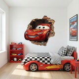 Adesivi per Bambini: Buco nel Muro Saetta McQueen Pixar Cars 5