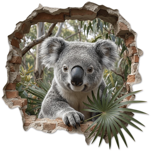 Adesivi Murali: Buco nel Muro Koala
