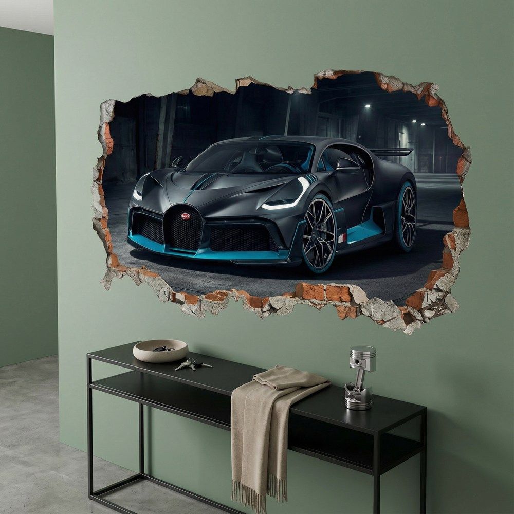 Adesivi Murali: Buco nel Muro Bugatti Divo