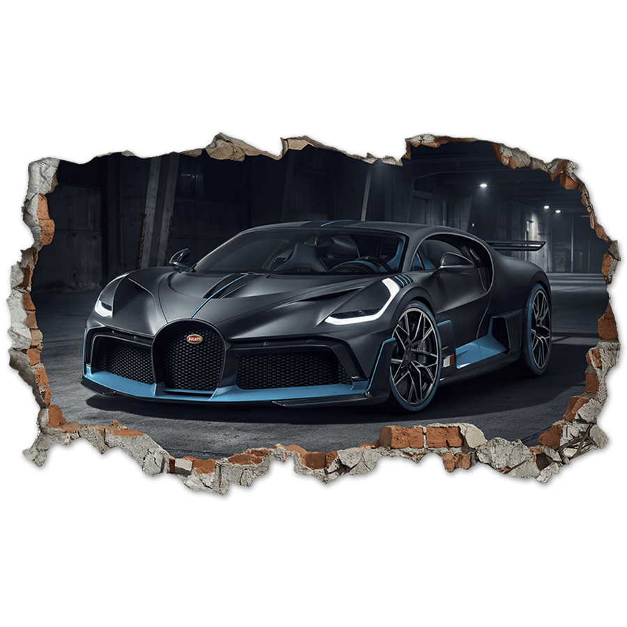 Adesivi Murali: Buco nel Muro Bugatti Divo