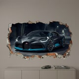 Adesivi Murali: Buco nel Muro Bugatti Divo 5