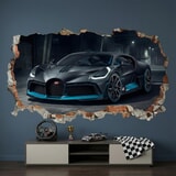Adesivi Murali: Buco nel Muro Bugatti Divo 7