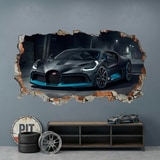 Adesivi Murali: Buco nel Muro Bugatti Divo 8