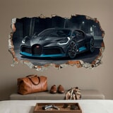 Adesivi Murali: Buco nel Muro Bugatti Divo 9