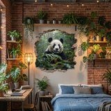 Adesivi Murali: Buco nel Muro Orso Panda 6