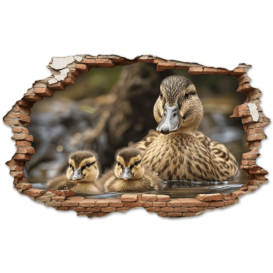 Adesivi Murali: Buco nel Muro Anatroccoli