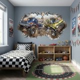 Adesivi per Bambini: Buco nel Muro Monster Trucks Gara 3