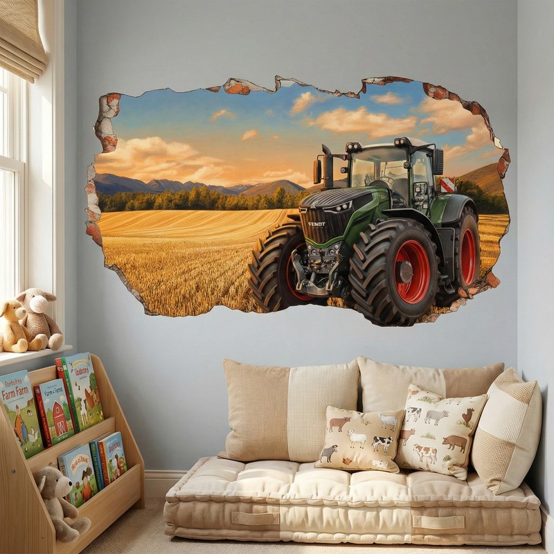 Buco nel Muro Trattore Campo di Grano 3/9