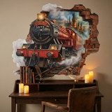 Adesivi Murali: Buco nel Muro Treno Harry Potter 4