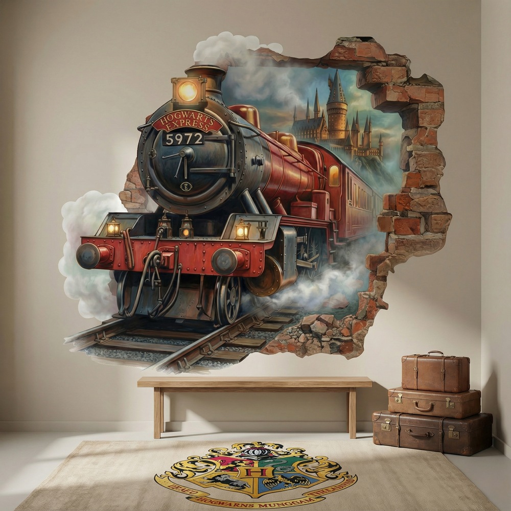 Adesivi Murali: Buco nel Muro Treno Harry Potter