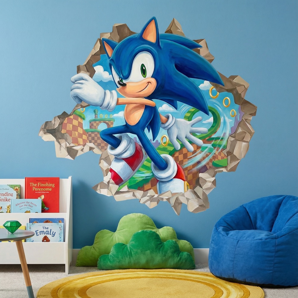 Adesivi Murali: Buco nel Muro Sonic Arcade