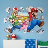 Adesivi per Bambini: Buco nel Muro Super Mario Personaggi 4