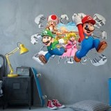 Adesivi per Bambini: Buco nel Muro Super Mario Personaggi 5