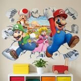 Adesivi per Bambini: Buco nel Muro Super Mario Personaggi 6