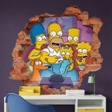Adesivi per Bambini: Buco nel Muro Famiglia Simpson Divano 7