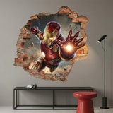 Adesivi per Bambini: Buco nel Muro Iron Man Impatto 4