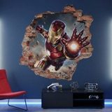 Adesivi per Bambini: Buco nel Muro Iron Man Impatto 5