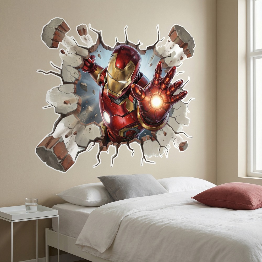 Adesivi per Bambini: Buco nel Muro Iron Man Energia
