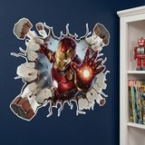 Adesivi per Bambini: Buco nel Muro Iron Man Energia 5