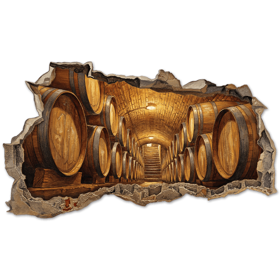 Adesivi Murali: Buco nel Muro Cantina Leggendaria