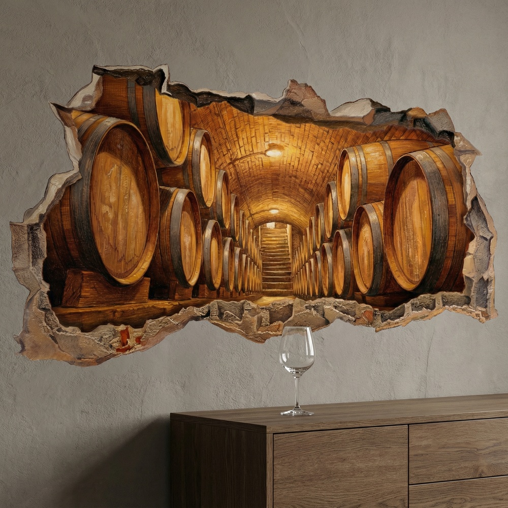 Adesivi Murali: Buco nel Muro Cantina Leggendaria