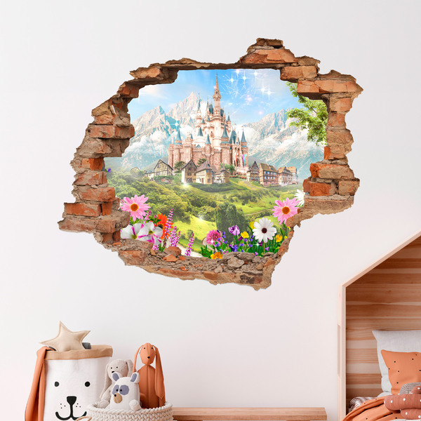 Adesivi Murali: Buco Castello Disney