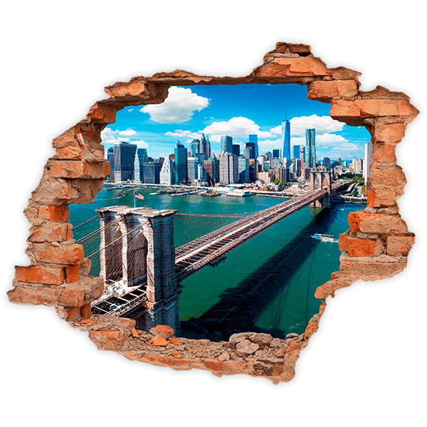 Adesivi Murali: Buco Ponte di Brooklyn