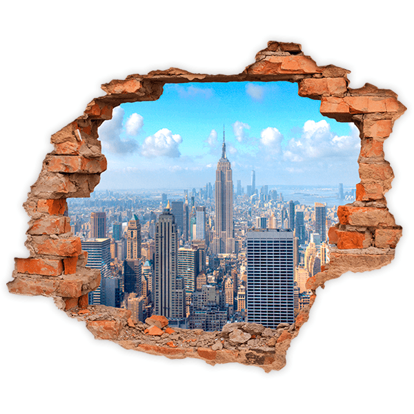 Adesivi Murali: Buco Grattacieli di Manhattan