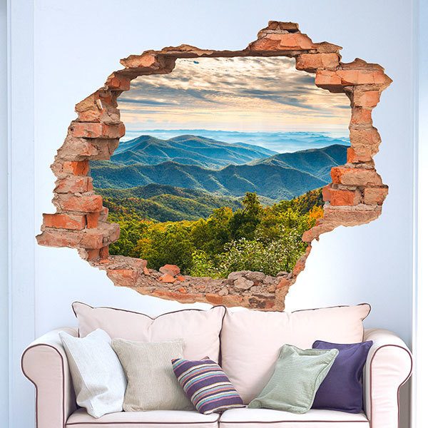 Adesivi Murali: Buco Montagne Appalachiane