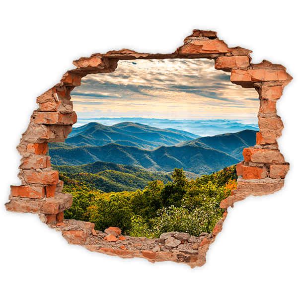 Adesivi Murali: Buco Montagne Appalachiane