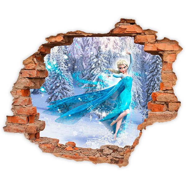 Adesivi Murali: Buco Elsa di Sticker Frozen, Disney