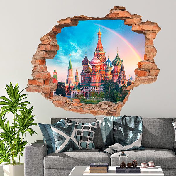 Adesivi Murali: Buco Cattedrale di Mosca