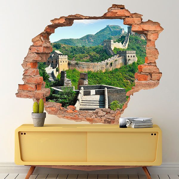 Adesivi Murali: Buco Grande Muraglia cinese