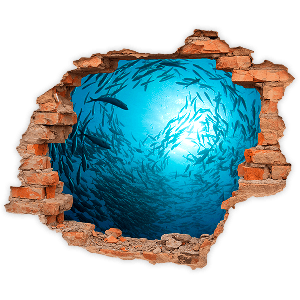 Adesivi Murali: Buco Pesce a spirale