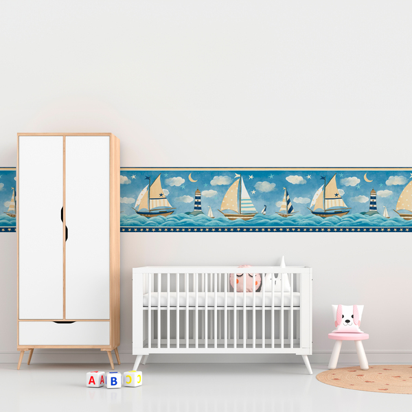 Adesivi per Bambini: Bordura di Barche