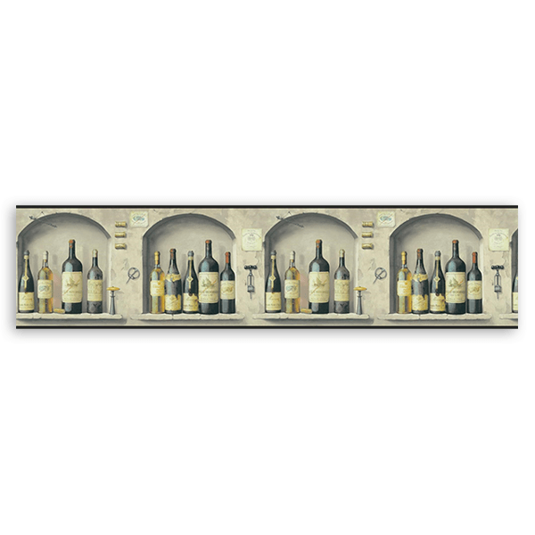 Adesivi Murali: Bordo Bottiglie di vino