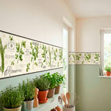 Adesivi Murali: Bordo erbe culinarie 13