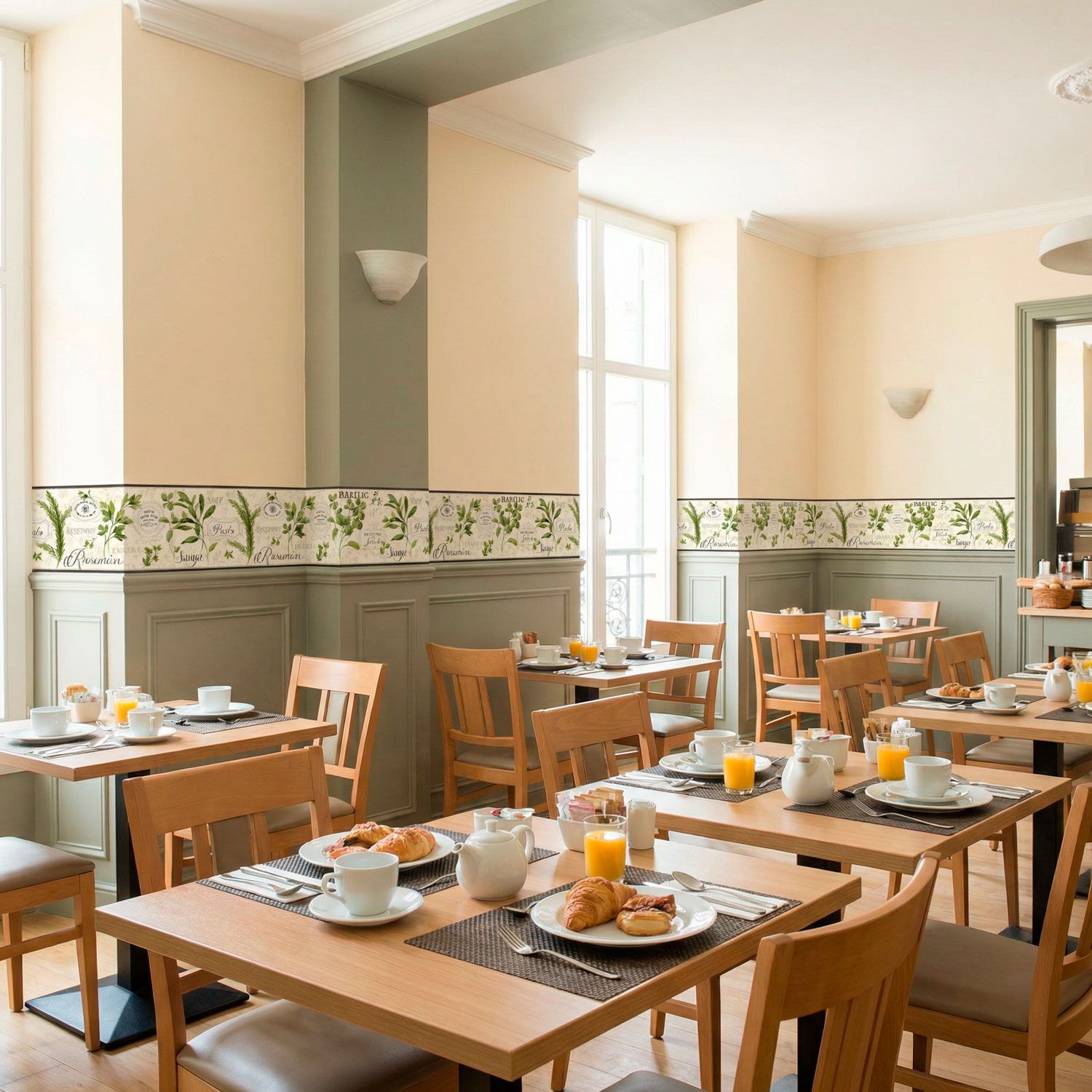 Adesivi Murali: Bordo erbe culinarie