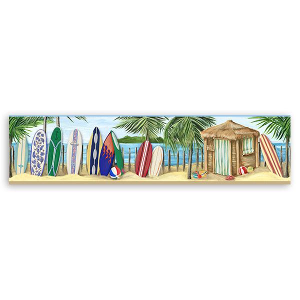 Adesivi Murali: Bordo Spiaggia hawaiana
