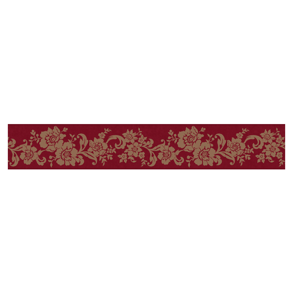 Adesivi Murali: Fiori su Sfondo Rosso