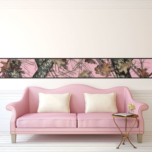 Adesivi Murali: Rami su Sfondo Rosa
