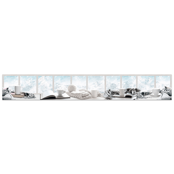 Adesivi Murali: Neve dietro la finestra
