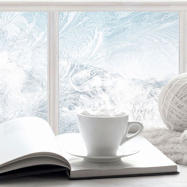 Adesivi Murali: Neve dietro la finestra