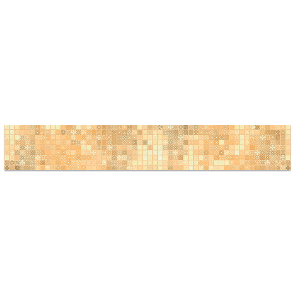 Adesivi Murali: Piastrelle ornamentali in tonalità crema