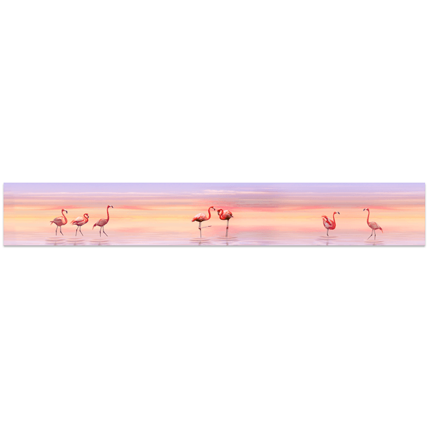 Adesivi Murali: Fenicotteri al tramonto